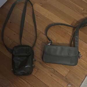 Elegant army green ihkwip shoulder bag 2 available one patent army each one $40